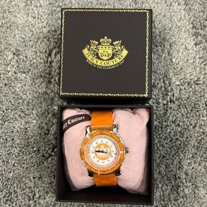 Juicy Couture Watch. Orange rubber band. New with tags.